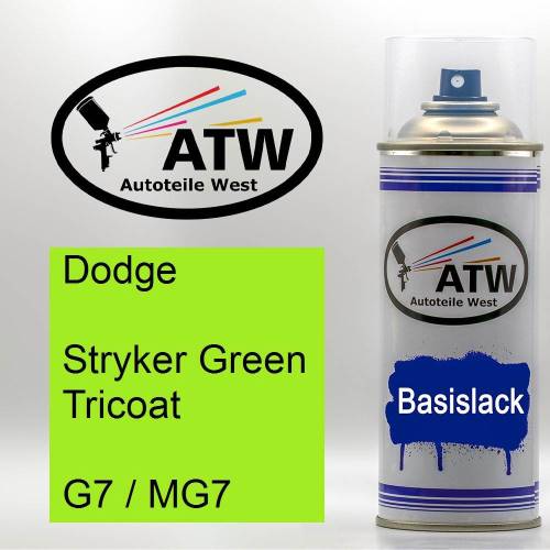 Dodge, Stryker Green Tricoat, G7 / MG7: 400ml Sprühdose, von ATW Autoteile West.
